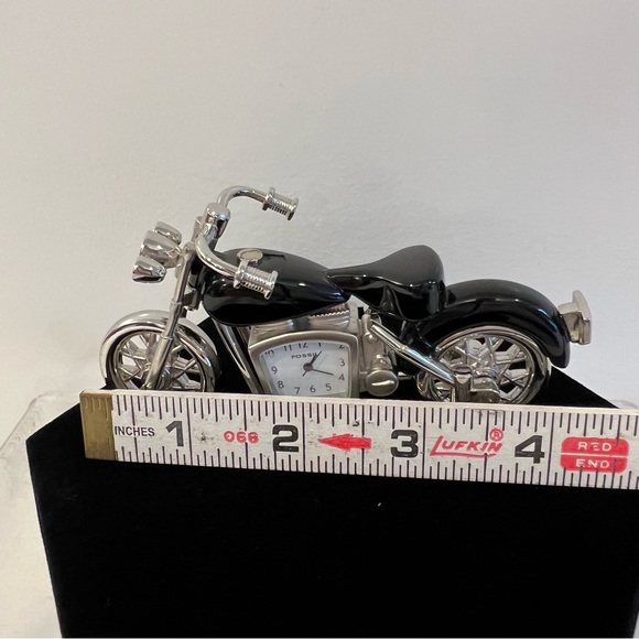 Fossil Limited Edition Motorcycle Timepiece Desk Clock Watch w/ Original Box - Picture 15 of 16